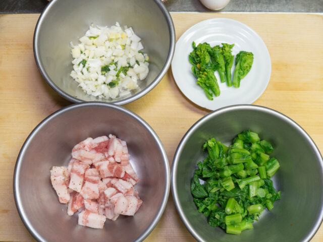 食材の下ごしらえをした写真