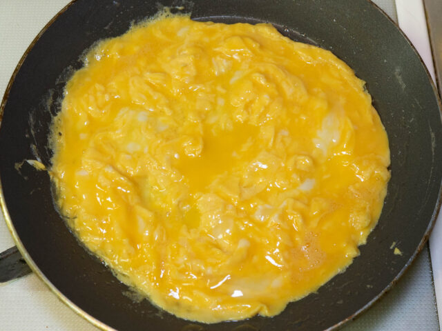 卵がトロトロになった写真