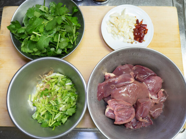 食材の下ごしらえをした写真