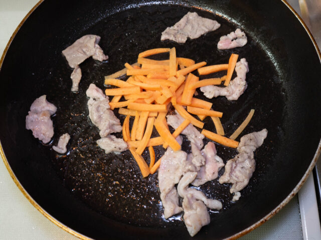 ニンジンを加えた写真