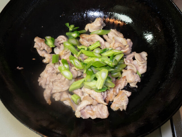 かき菜の茎の部分を加えた写真