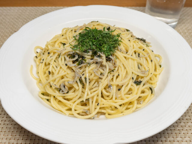 しそちりめんのパスタ