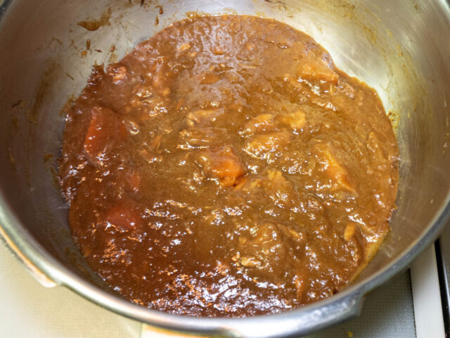 カレーを温め直した写真